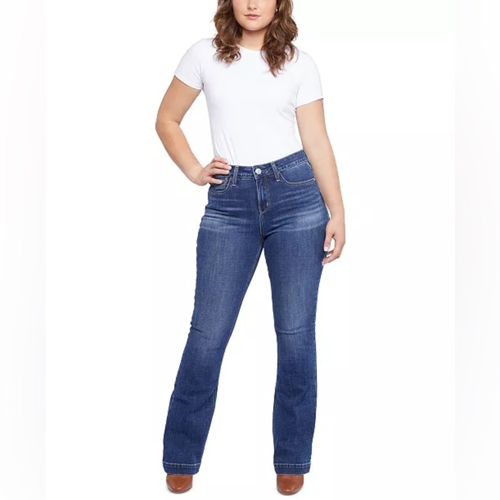 Seven7 Bombshell High-Rise Bootcut Blue Jeans Size 6